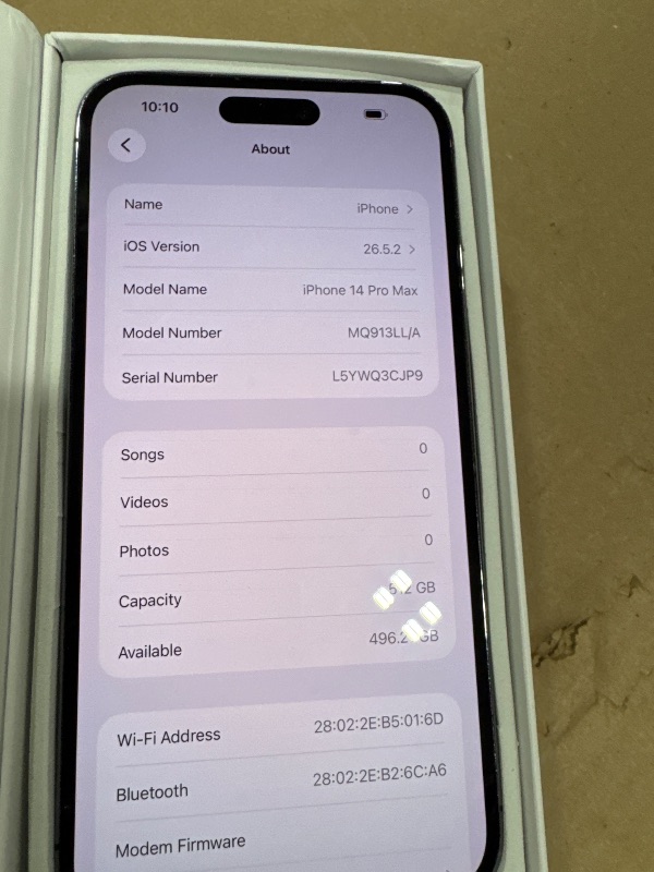 View 3 of Apple iPhone 14 Pro Max 512GB Deep Purple (Renewed)