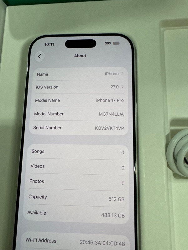 View 2 of Apple iPhone 17 Pro, US Version, 512GB, eSIM, Silver- Unlocked (Renewed Premium)