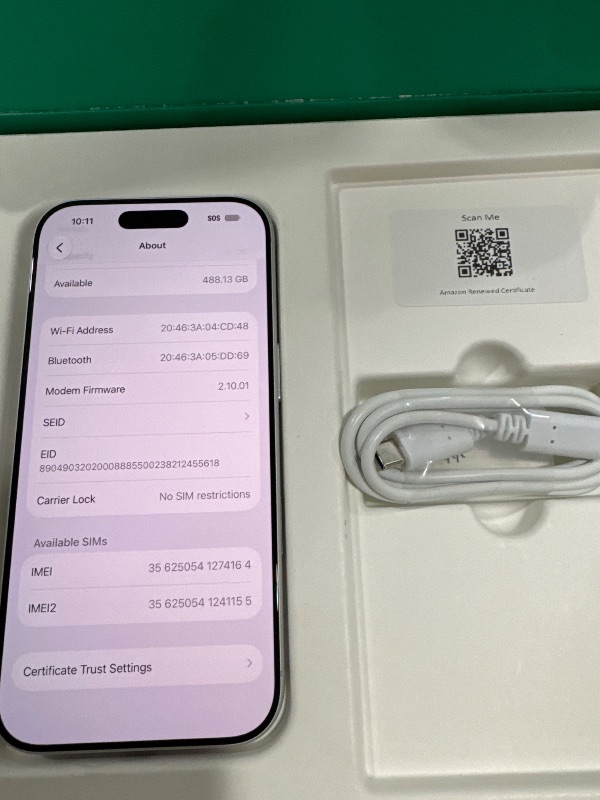 View 3 of Apple iPhone 17 Pro, US Version, 512GB, eSIM, Silver- Unlocked (Renewed Premium)