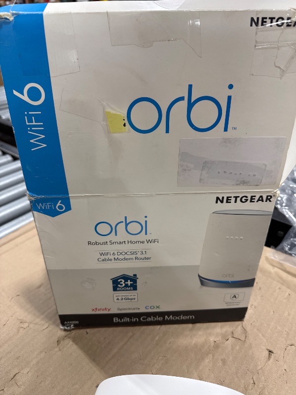View 4 of NETGEAR Orbi WiFi 6 Router with DOCSIS 3.1 Cable Modem