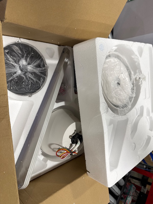 View 2 of TCL 42 Inch Low Profile Ceiling Fan with Light & Remote - White