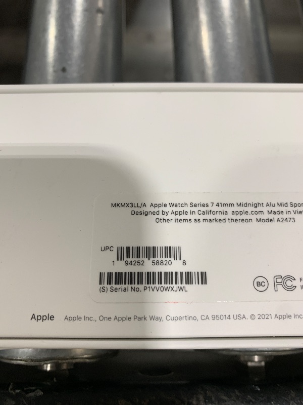 View 5 of Apple Watch Series 7 [GPS 41mm] Smart Watch w/Midnight Aluminum Case with Midnight Sport Band. Fitness Tracker, Blood Oxygen & ECG Apps, Always-On Retina Display, Water Resistant
