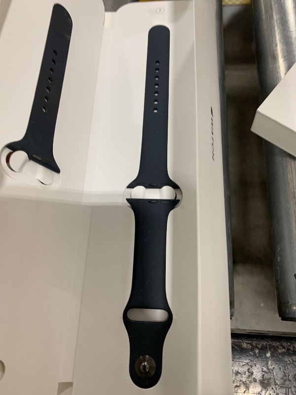 View 4 of Apple Watch Series 7 [GPS 41mm] Smart Watch w/Midnight Aluminum Case with Midnight Sport Band. Fitness Tracker, Blood Oxygen & ECG Apps, Always-On Retina Display, Water Resistant
