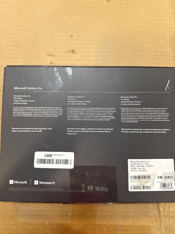 View 3 of Microsoft Surface Pro 2-in-1 Laptop/Tablet (2024), Windows 11 Copilot+ PC, 13" Touchscreen OLED Display, Snapdragon X Elite (12 Core), 16GB RAM, 256GB Storage, Black, Amazon Exclusive