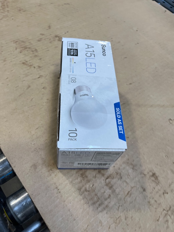 View 2 of Sunco A15 LED Light Bulb, 8W, 3000K Soft White, 10 Pack