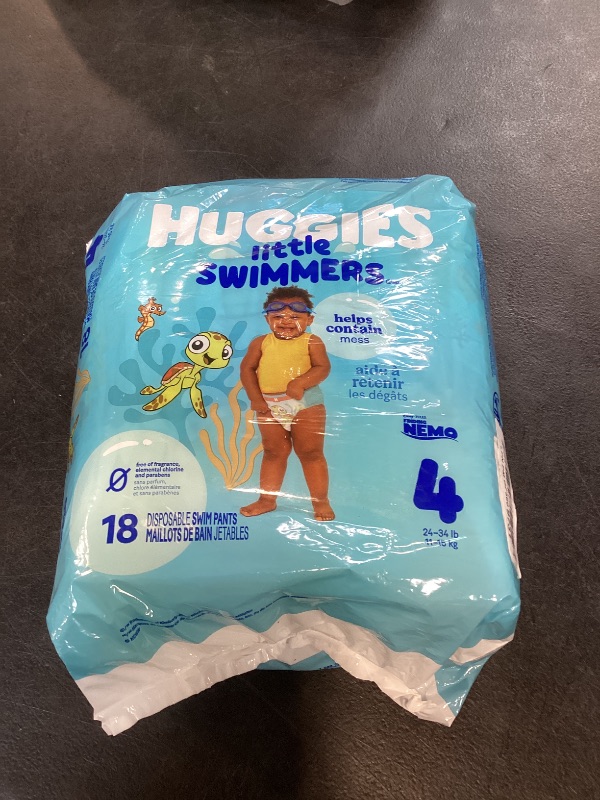 View 2 of Huggies Little Swimmers Swim Diapers Size 4, 18 Count