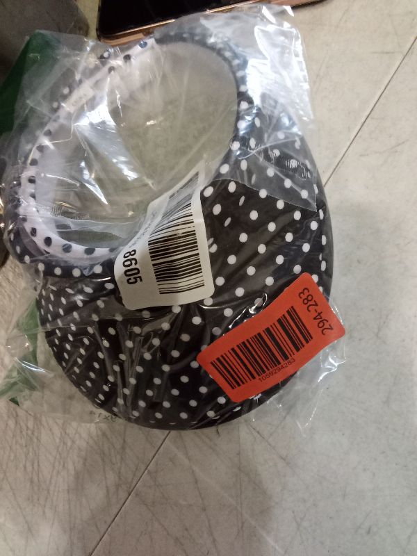 Photo 1 of 2 Pack Sun Visor Hats Women Men Clip On Wide Brim Visors Hat Outdoor Sports Golf Beach Travel Tennis Caps (White Polka Dot on Black)