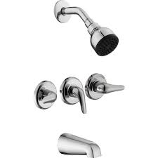 Photo 1 of Aragon 3-Handle 1-Spray Tub and Shower Faucet in Chrome (Valve Included)
