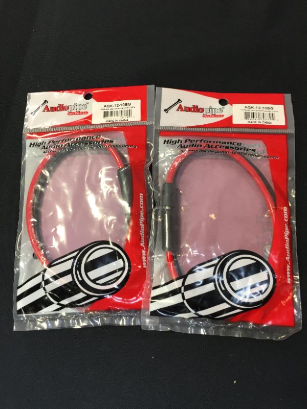 Photo 2 of Audiopipe 10 Gauge 12" Quick Disconnect Wire Harness --- 2 PACK 
