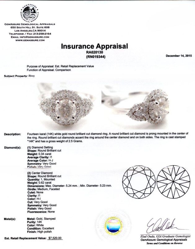 Photo 6 of PLATINUM CUSTOM DIAMOND AND TANZANITE RING (SIZE 6 1/4) MSRP $6300.00  RN028360
