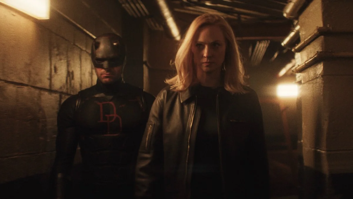 Deborah Ann Woll and Charlie Cox, Daredevil: Born Again Season 2