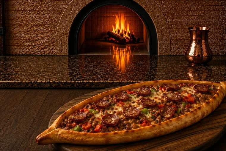 EYVAN kebap, lahmacun ,pide ve et döner salonu aydınlı — Fotoğraf 4