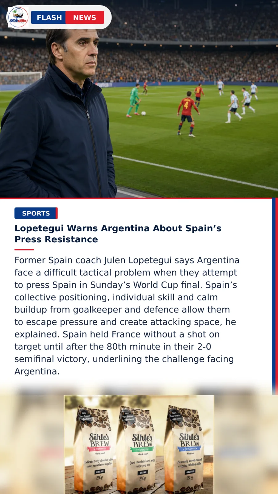 Lopetegui Warns Argentina About Spain’s Press Resistance news image