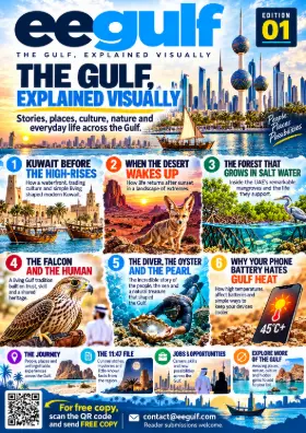 EEGULF Edition 01 cover representing Gulf people, places, ideas and visual explainers.