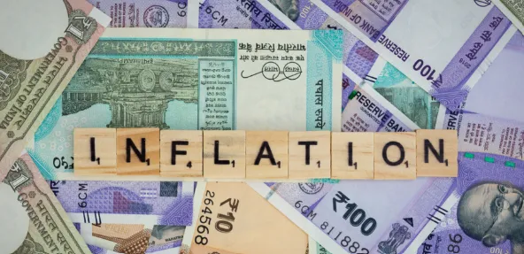 India wholesale inflation concept with rising market prices and a WPI chart