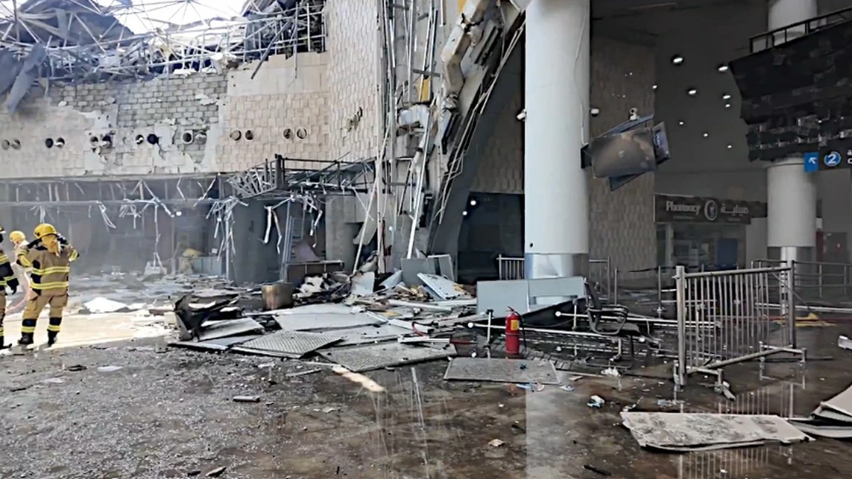 Damage inside Kuwait airport facility as repairs and upgrades continue