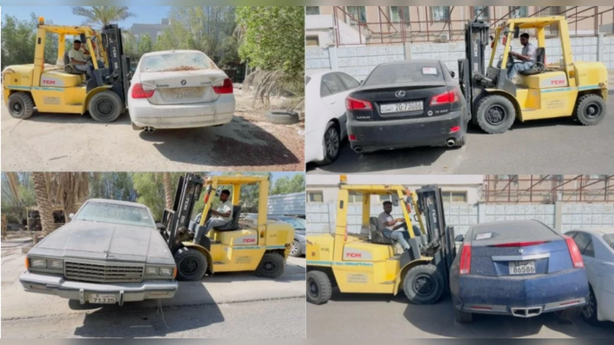 Abandoned vehicles being removed during Hawally cleanup campaign