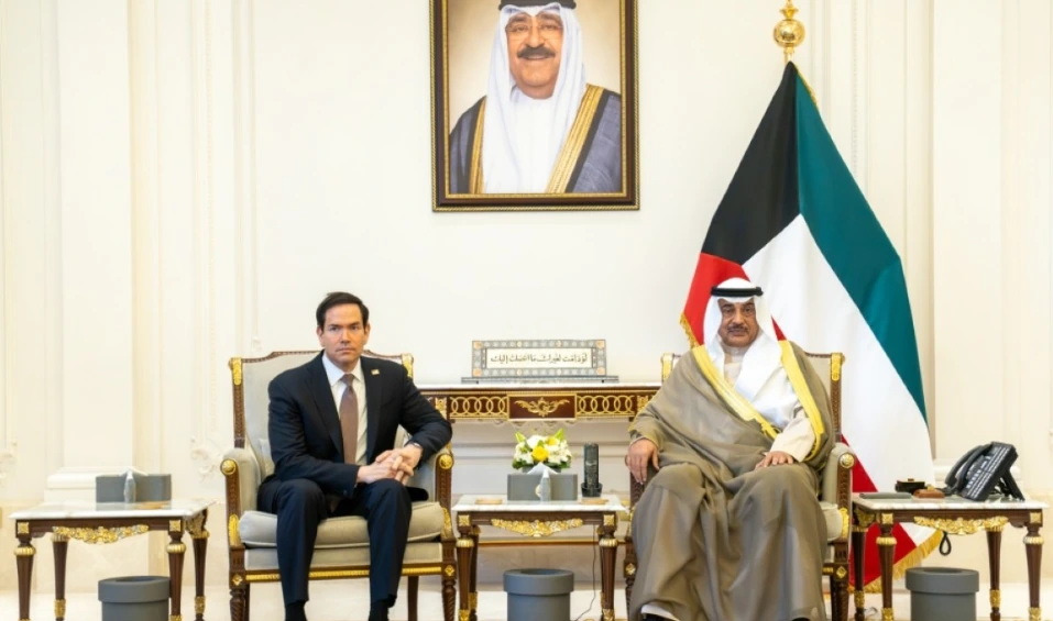 Kuwait Crown Prince meeting US Secretary of State Marco Rubio