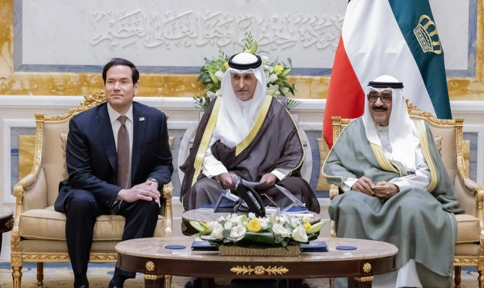 Kuwait Amir with US Secretary of State Marco Rubio