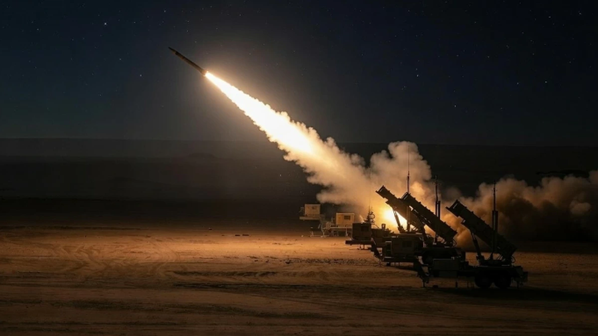 Missile launch image representing regional missile and drone escalation affecting Kuwait and Bahrain