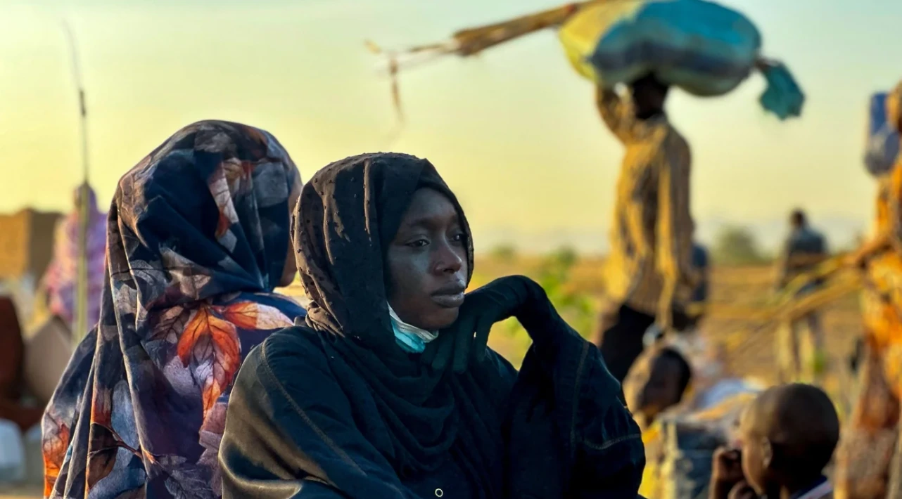Sudanese women displaced by the war and humanitarian crisis