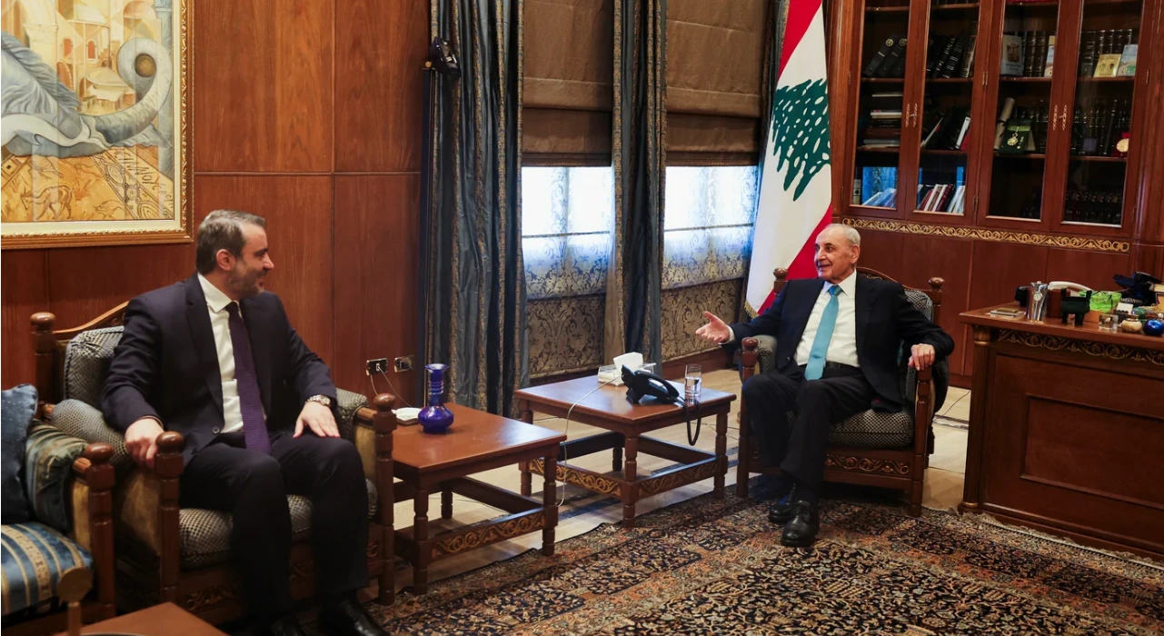 Syrian foreign minister meeting Lebanese Parliament Speaker Nabih Berri in Beirut