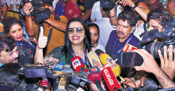 Illustration of Malayalam film association meeting and audit documents