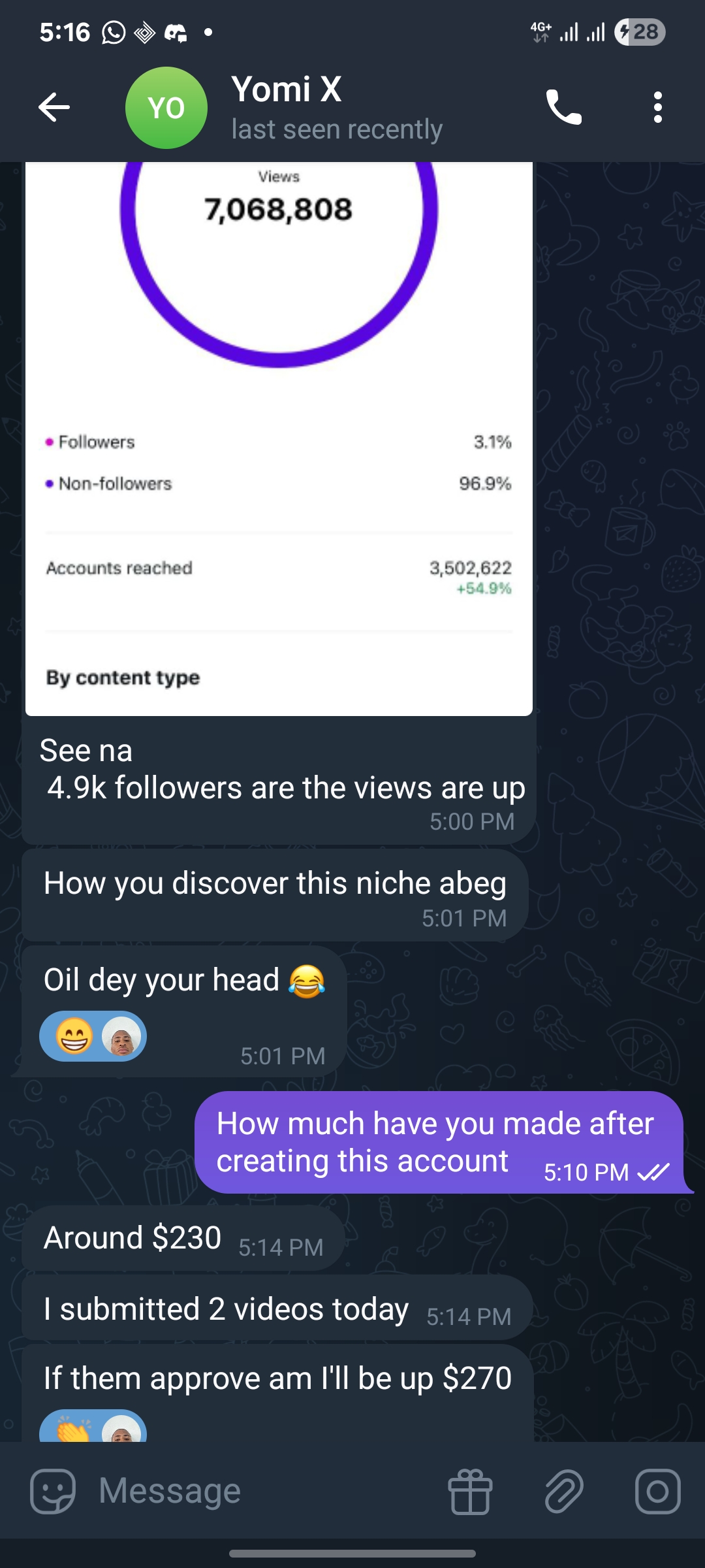 Student payout proof