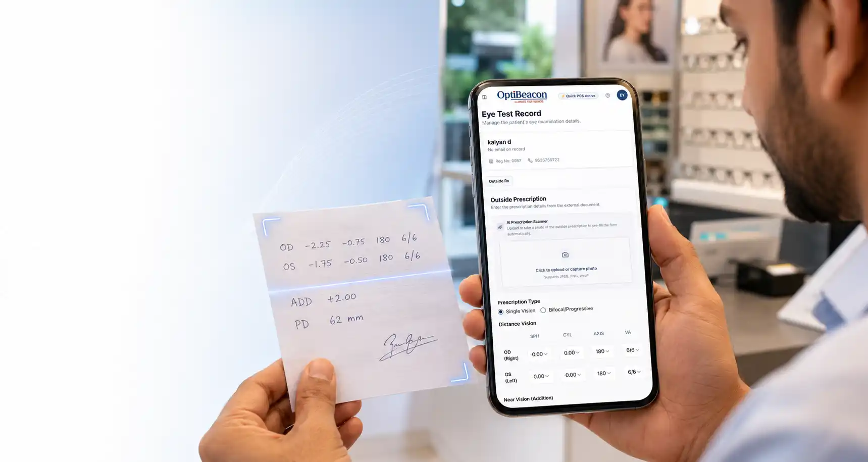 AI Optical Prescription Auto Capture