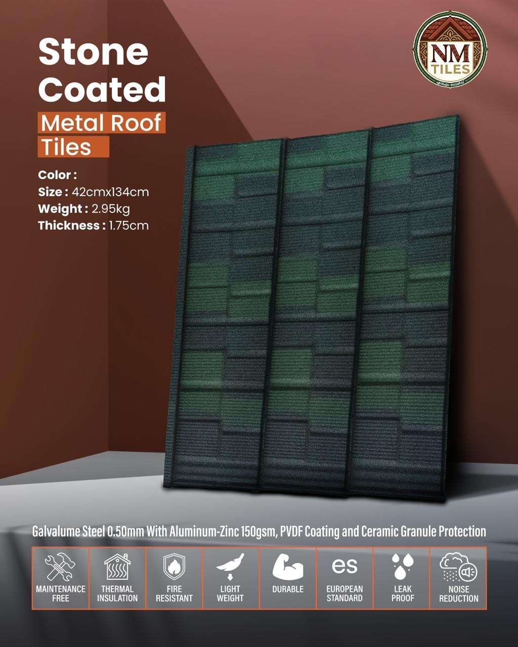 Tolex Stone Coated Metal Roof Tiles
