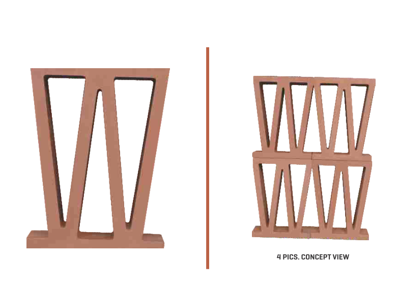 Mitti King W Jaali: Premium Terracotta Jali Block