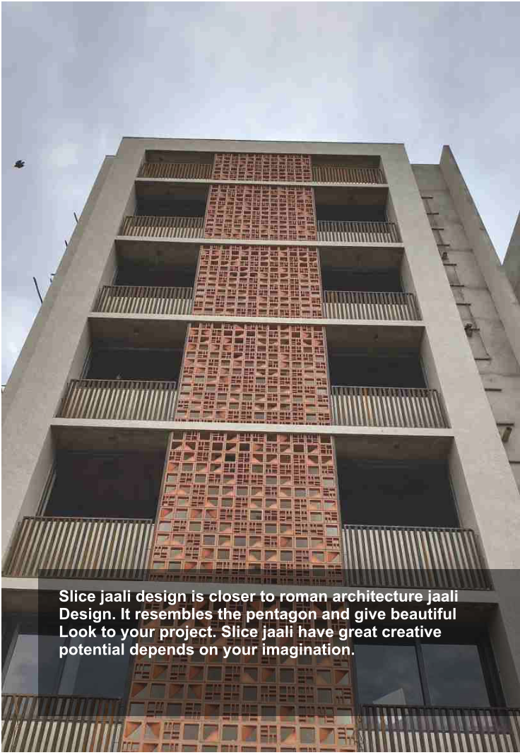 Mitti King Slice Jaali: Premium Terracotta Decorative Jali Block - View 3