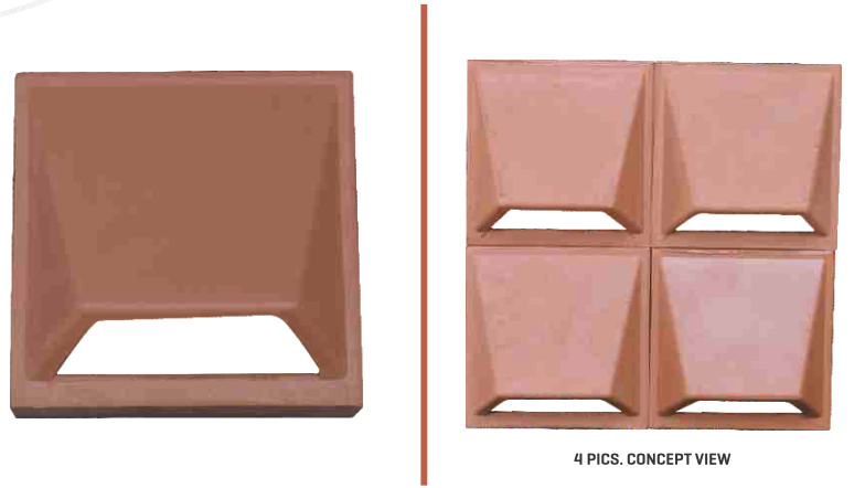 Mitti King Inigma Jaali: Premium Terracotta Decorative Jali Block