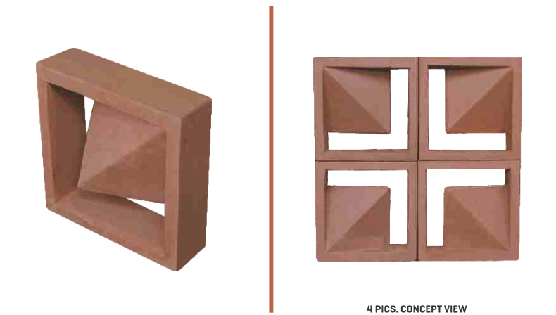 Mitti King Kite Jaali: Premium Terracotta Decorative Jali Block