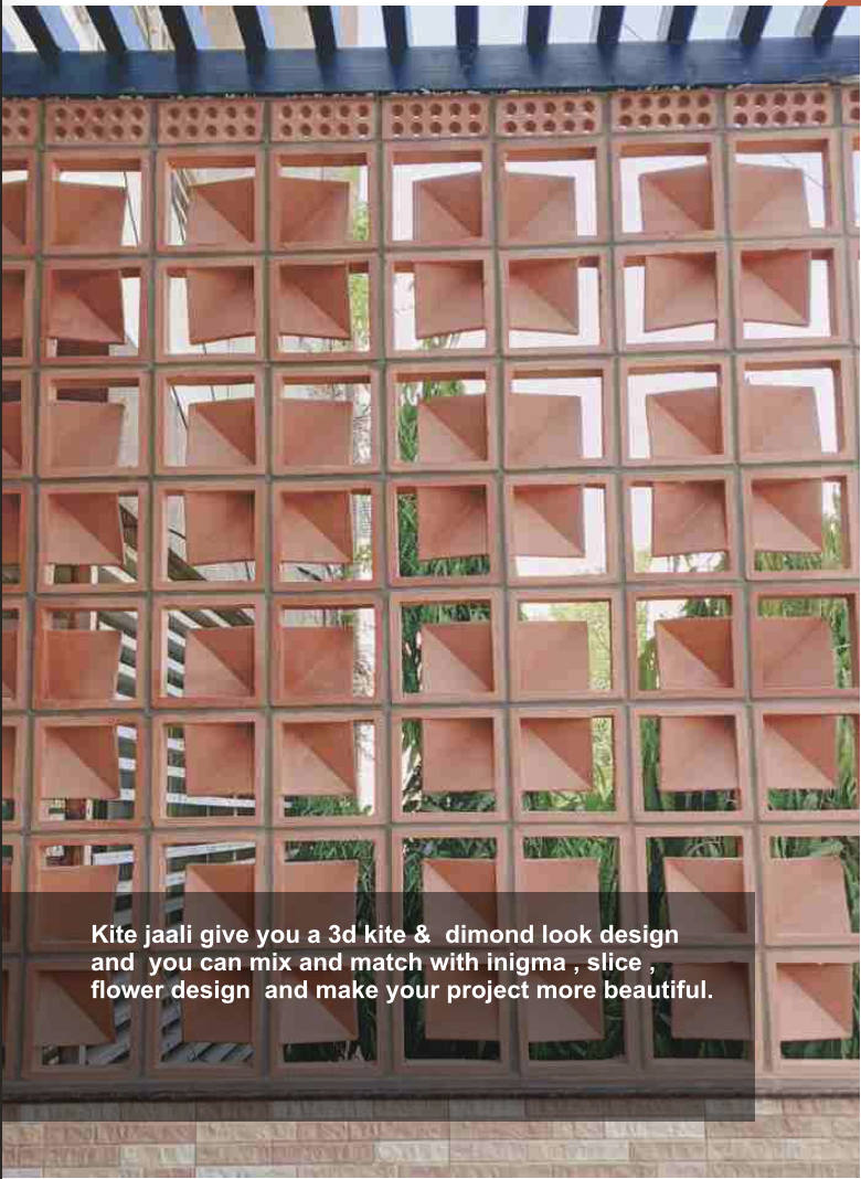 Mitti King Kite Jaali: Premium Terracotta Decorative Jali Block - View 2