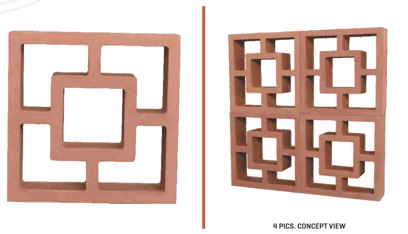 Mitti King Tulip Jaali: Premium Terracotta Decorative Jali Block