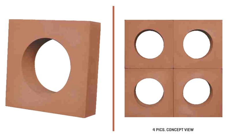 Mitti King Topaz Jaali: Premium Terracotta Decorative Jali Block