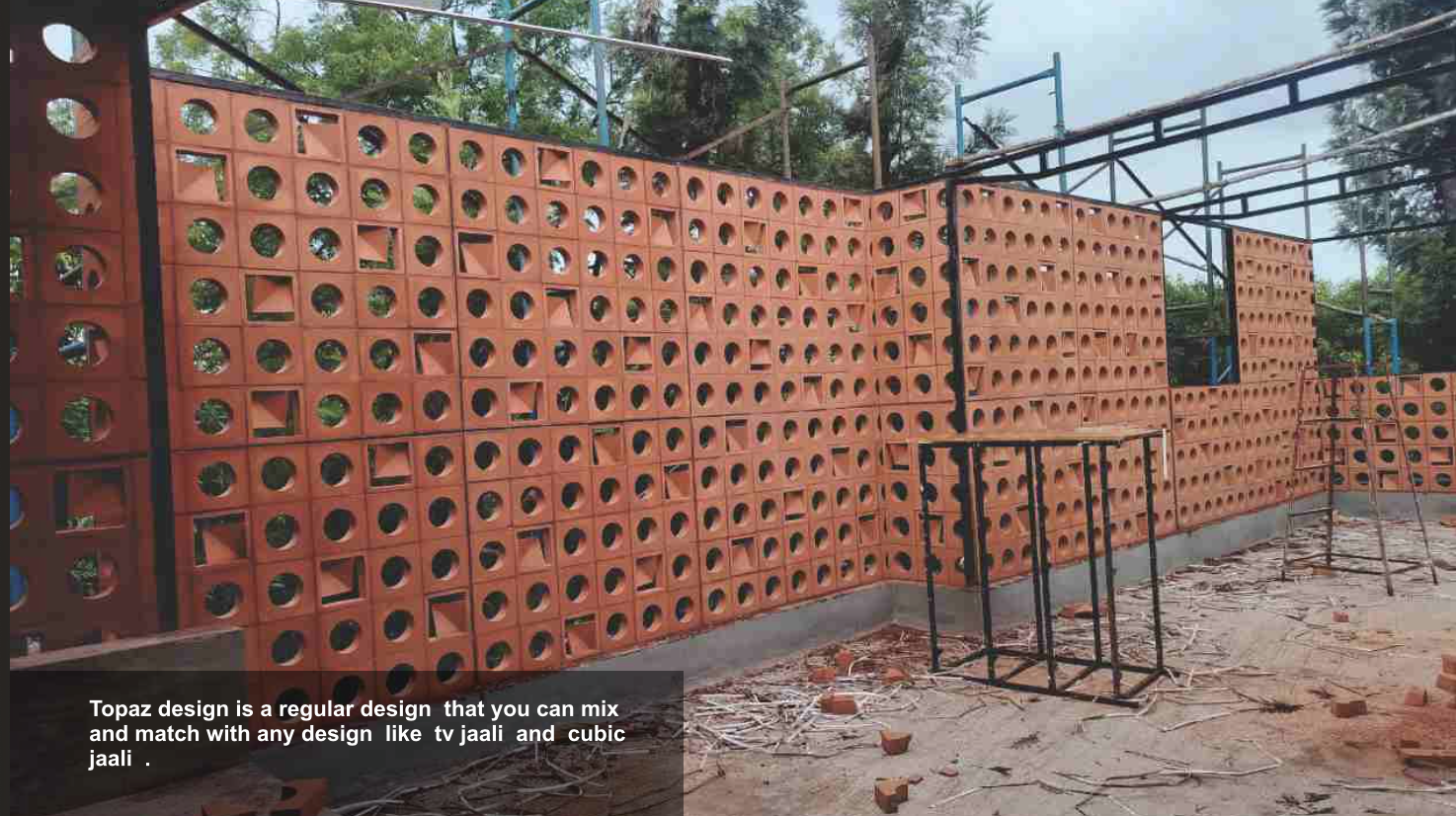 Mitti King Topaz Jaali: Premium Terracotta Decorative Jali Block - View 2