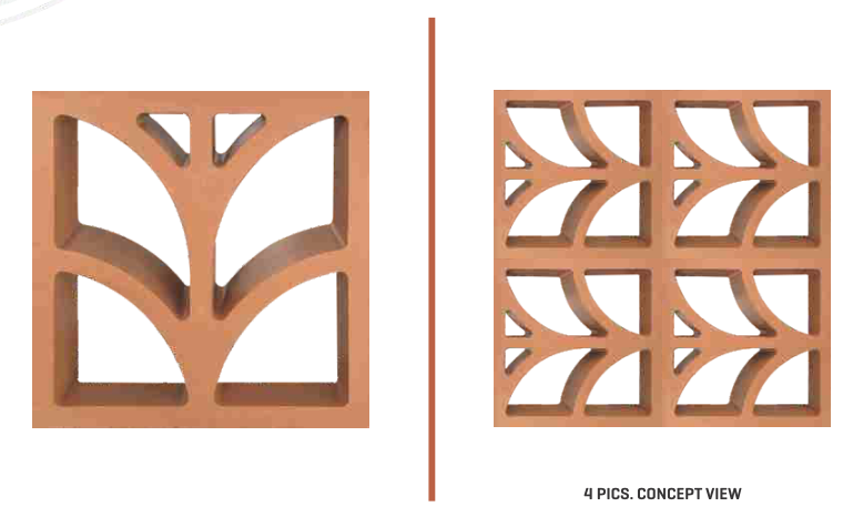 Mitti King Arrow Jaali: Premium Terracotta Decorative Jali Block