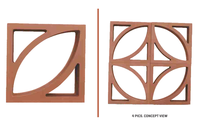 Mitti King Leaf Jaali: Premium Terracotta Decorative Jali Block