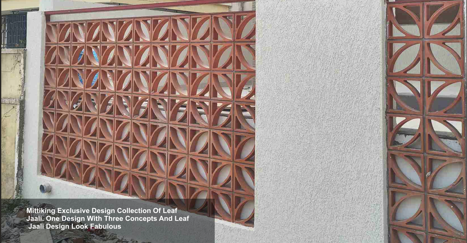 Mitti King Leaf Jaali: Premium Terracotta Decorative Jali Block - View 2