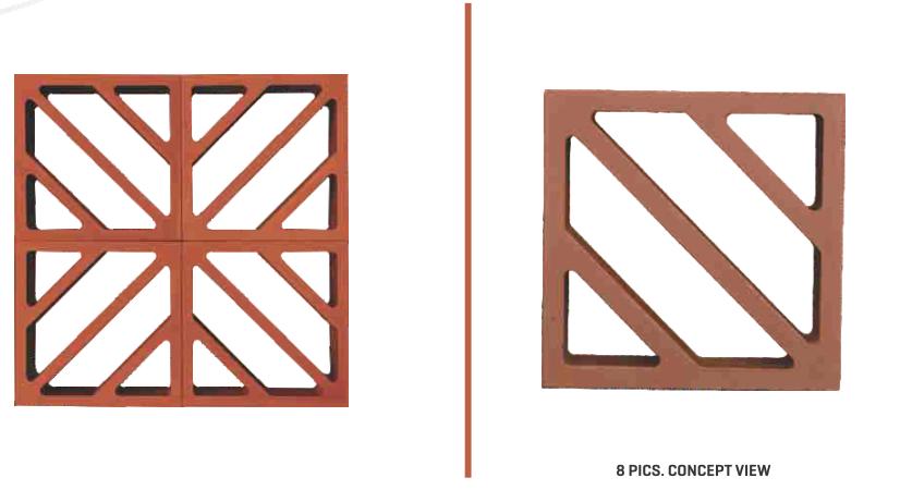 Mitti King Zebra Jaali: Premium Terracotta Decorative Jali Block