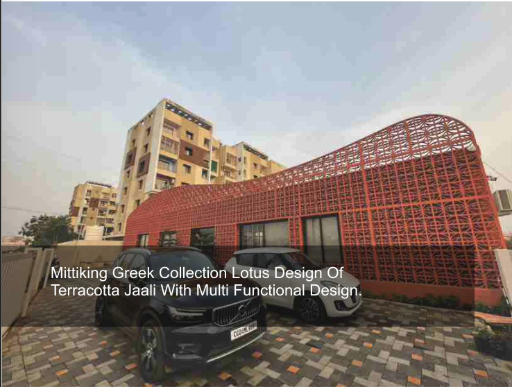 Mitti King Lotus Jaali: Premium Terracotta Decorative Jali Block - View 3