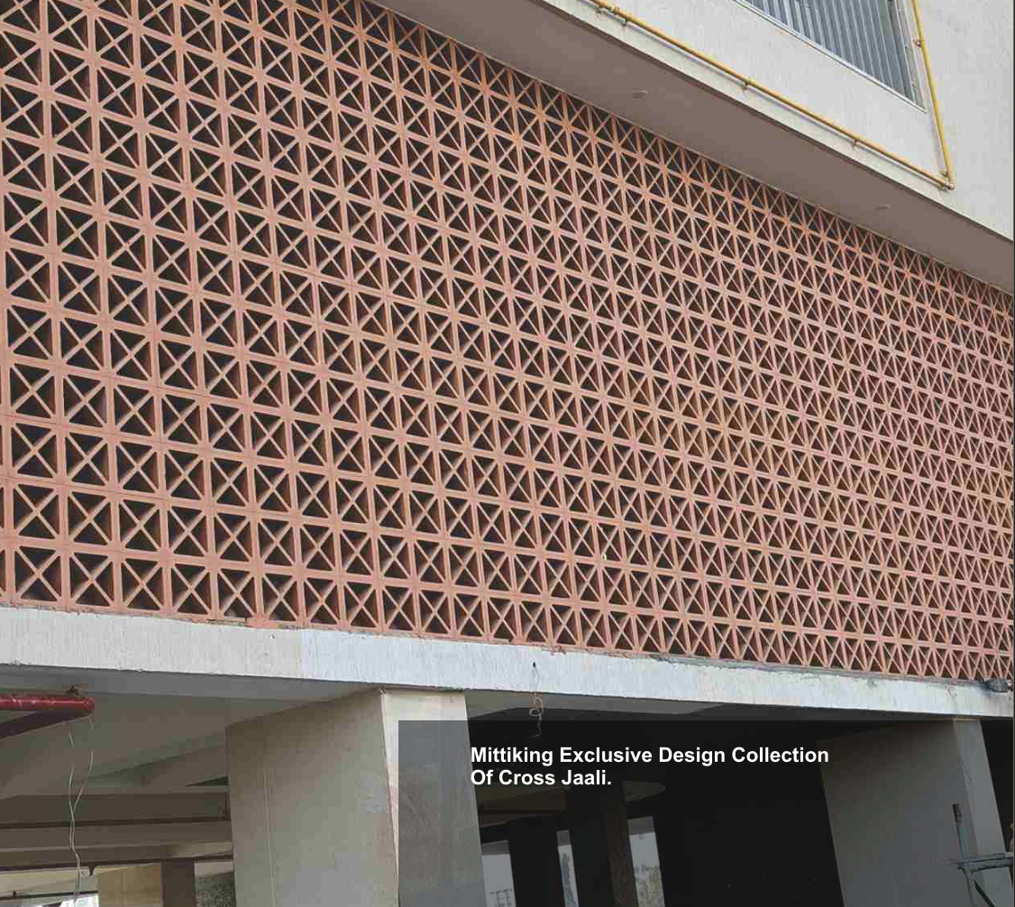 Mitti King Cross Jaali: Premium Terracotta Decorative Jali Block - View 2