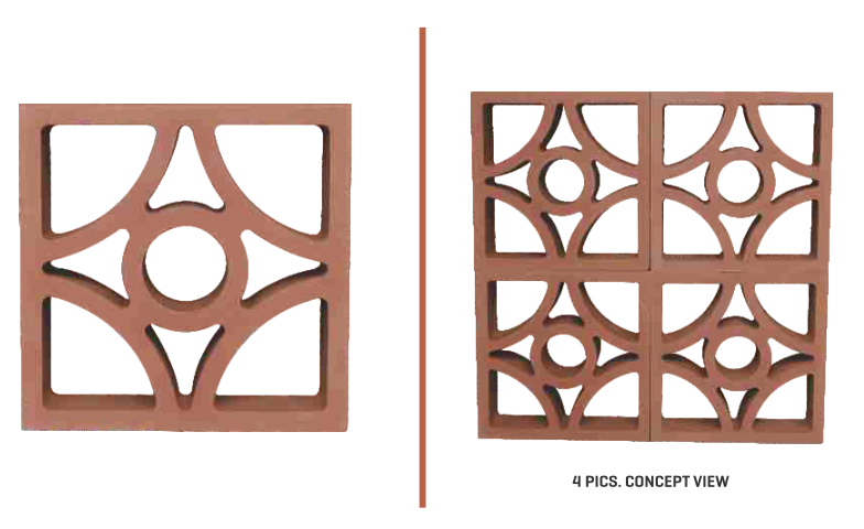 Mitti King Vivo Jaali: Premium Terracotta Decorative Jali Block