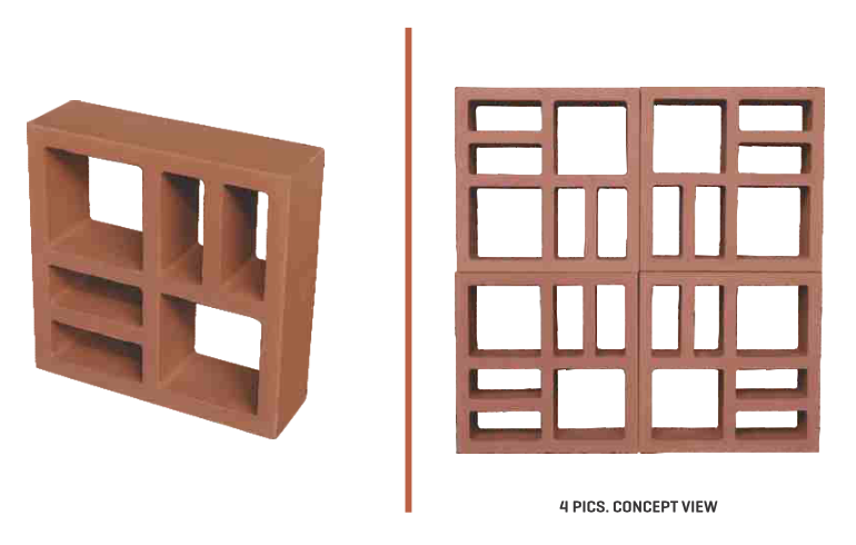 Mitti King TV Jaali: Premium Terracotta Decorative Jali Block