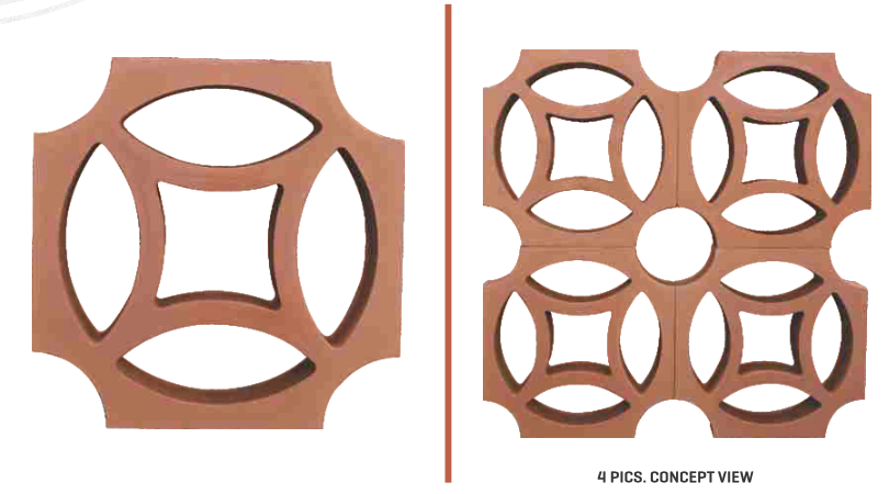 Mitti King Star Jaali: Premium Terracotta Decorative Jali Block