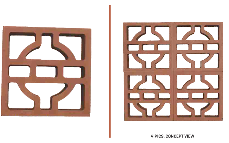 Mitti King Koresh Jaali: Premium Terracotta Decorative Jali Block