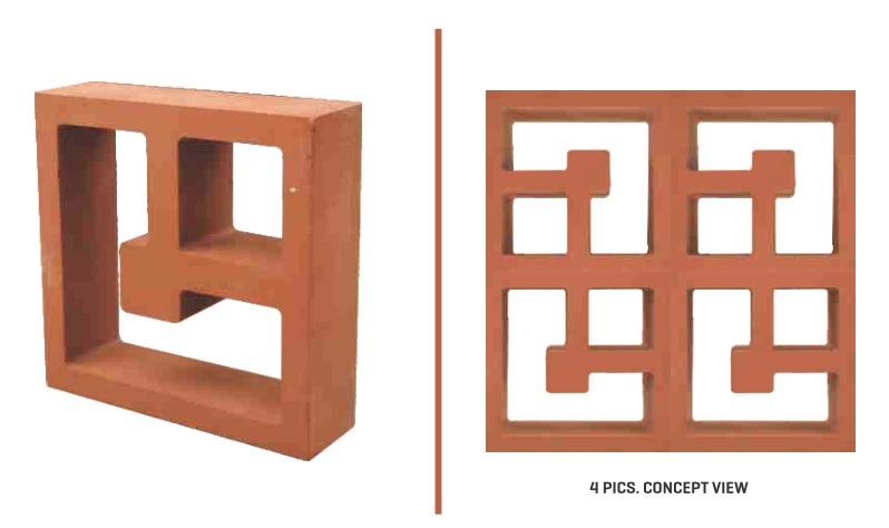 Mitti King M Jaali: Premium Terracotta Decorative Jali Block