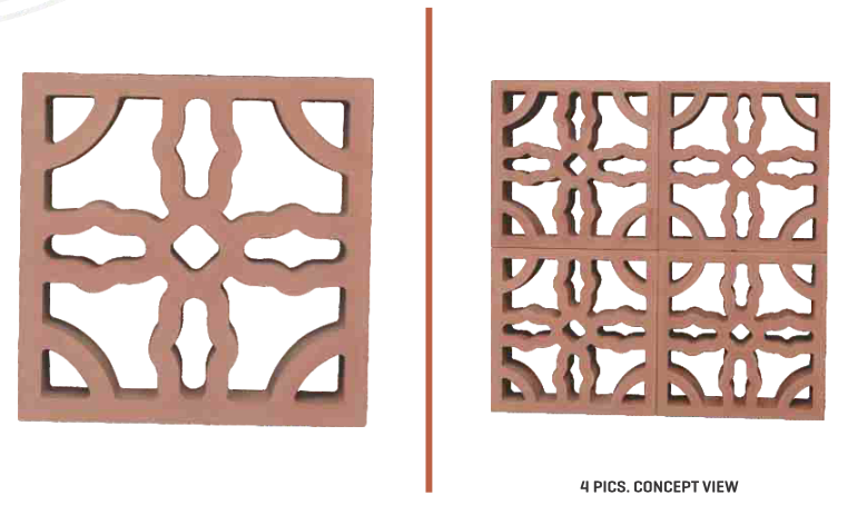 Mitti King Rexo Jaali: Premium Terracotta Decorative Jali Block